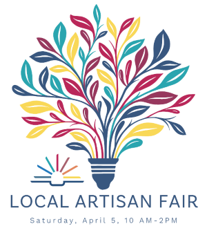 Local Artisan Fair with colorful flowers