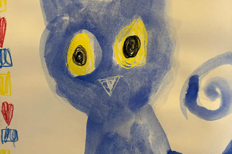 Collage of colorful kid's art