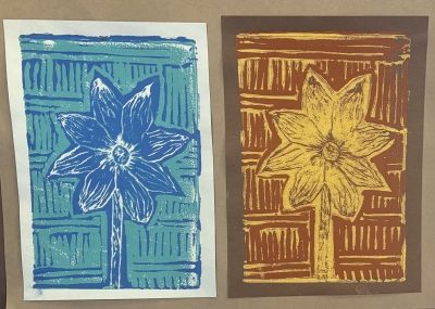 Line art in fall colors