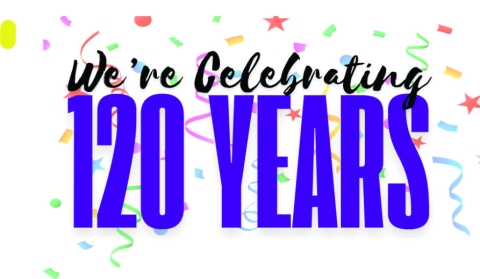 120 years and confetti