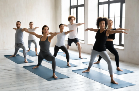 Photo of people doing yoga