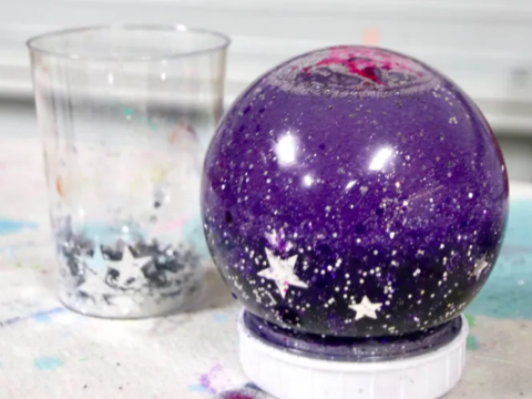 Purple glass ball