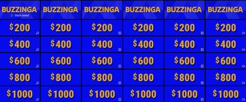 Buzzinga game board