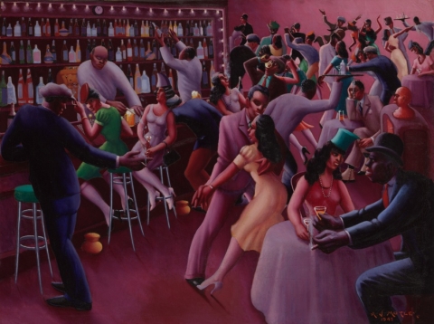 Archibald Motley's painting "Nightlife"