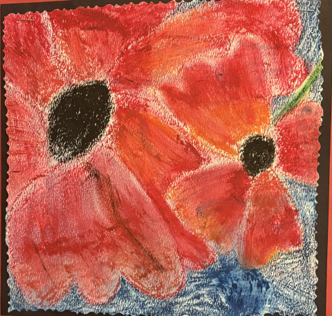 Painting of a poppy