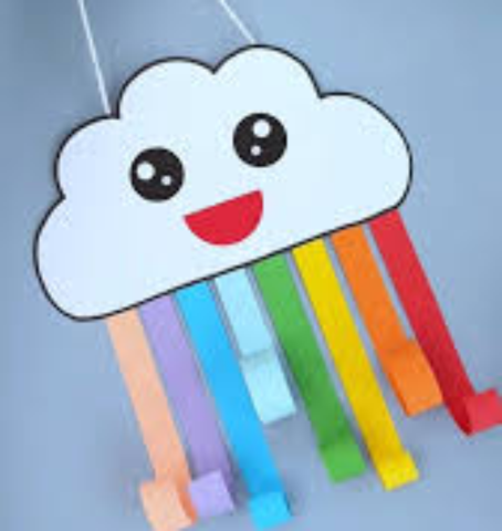 Rainbow made out of paper