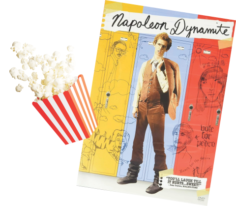 Popcorn and Napoleon Dynamite Movie Cover