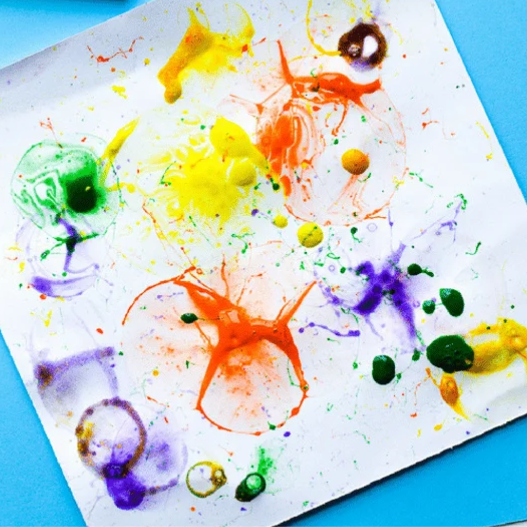 Painting made with bubbles