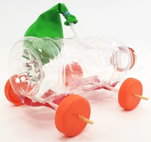 Plastic water bottle balloon car