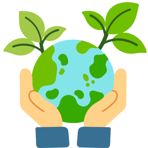 Hands holding up the earth