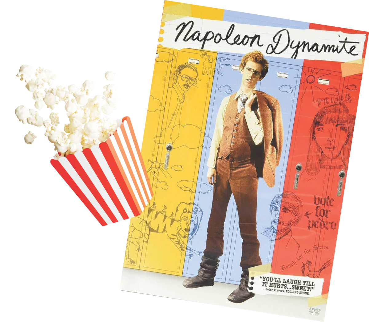 Popcorn and Napoleon Dynamite Movie Cover