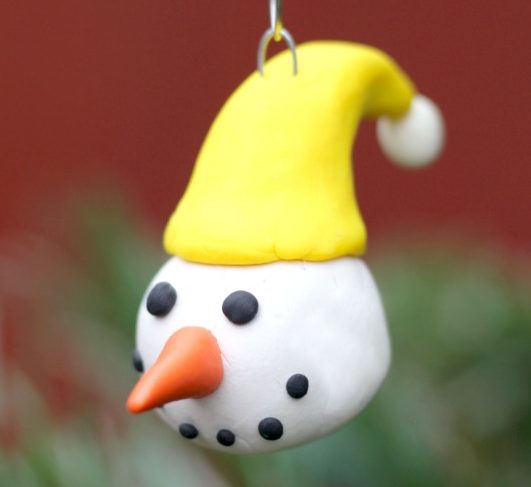 DIY-Polymer-Clay-Snowman-Head-Ornament-